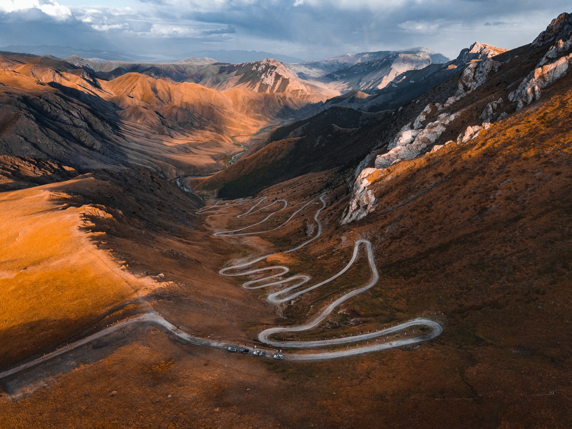 High mountain passes of Kyrgyzstan